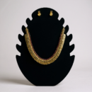 Ruby stone coin necklace